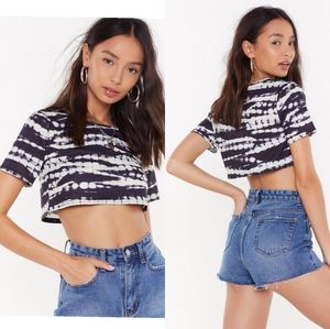 NWT Nasty Gal Tie Dye Cop Top Tee Shirt
